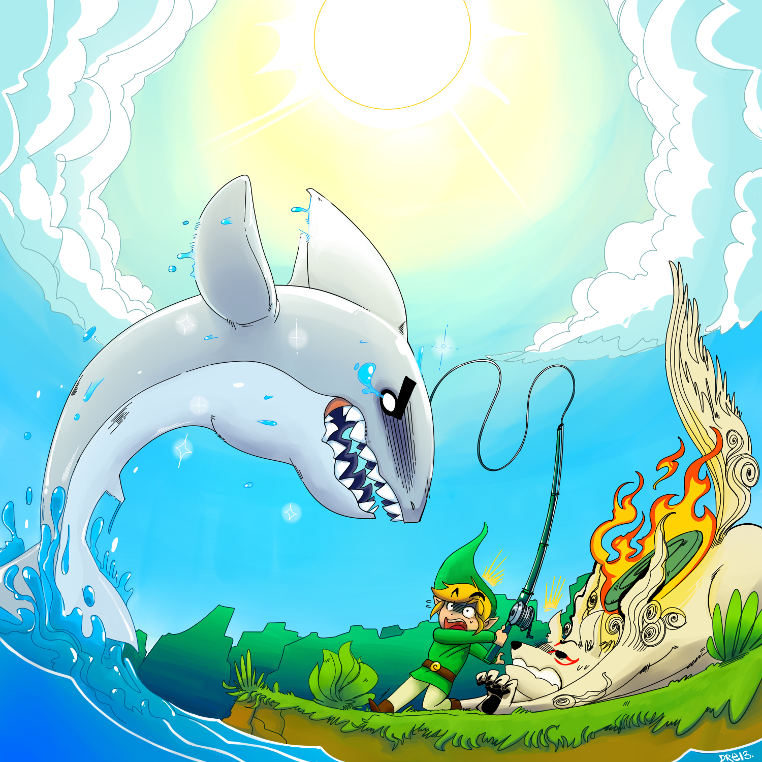 Link, Okami & a Shark