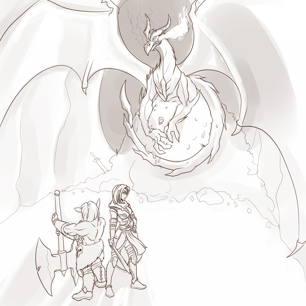 Karina and viking vs dragon
