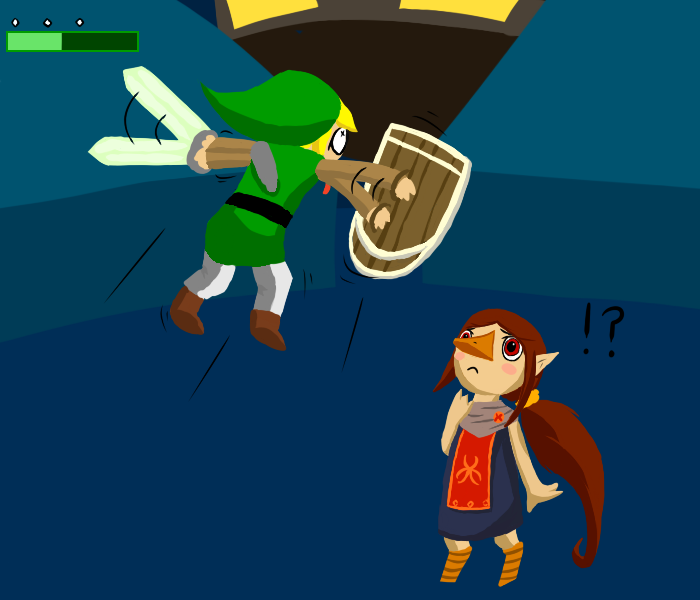 Medli confused about hovering zombie Link